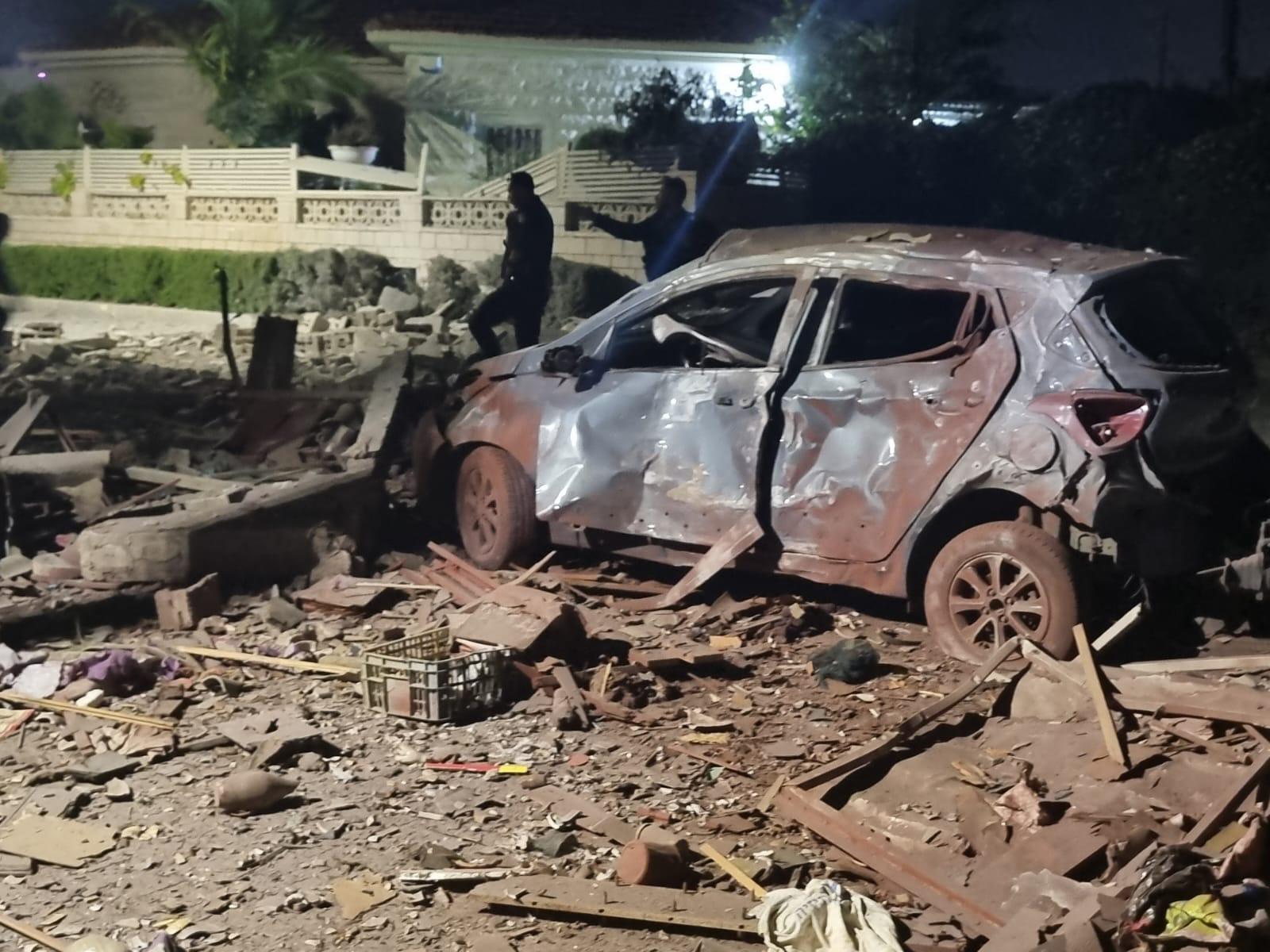 רכב שניזוק לאחר נפילת טיל, צילום ארכיון: דוברות עיריית אשקלון