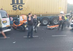 זירת התאונה הקשה בכביש רבין באשקלון, צילום: דוברות איחוד הצלה