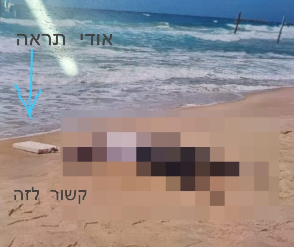 הגופה בחוף הים אחרי טשטוש