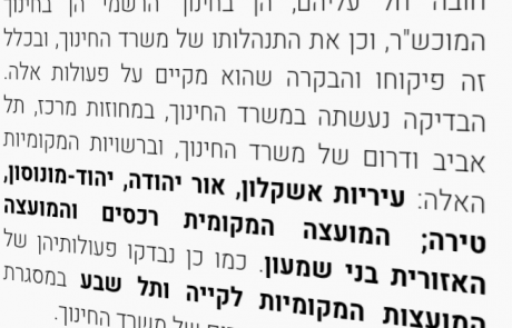 בעירייה מגיבים לדו"ח המבקר – התגובה המלאה