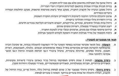 מכרז חדש באשקלון: דרוש סמנכ"ל לחברה של מאות עובדים עם נסיון ניהול של שלושה עובדים, העירייה: טעות סופר